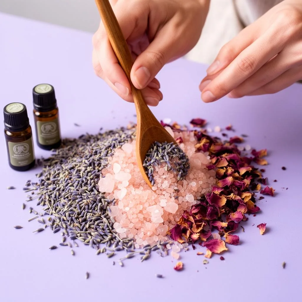 Manos preparando ingredientes con intención